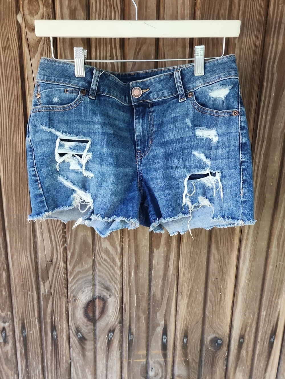 Maurices Ladies Distressed Denim Shorts